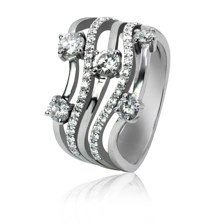 Diamantový prsteň Serena white LRG673.GD