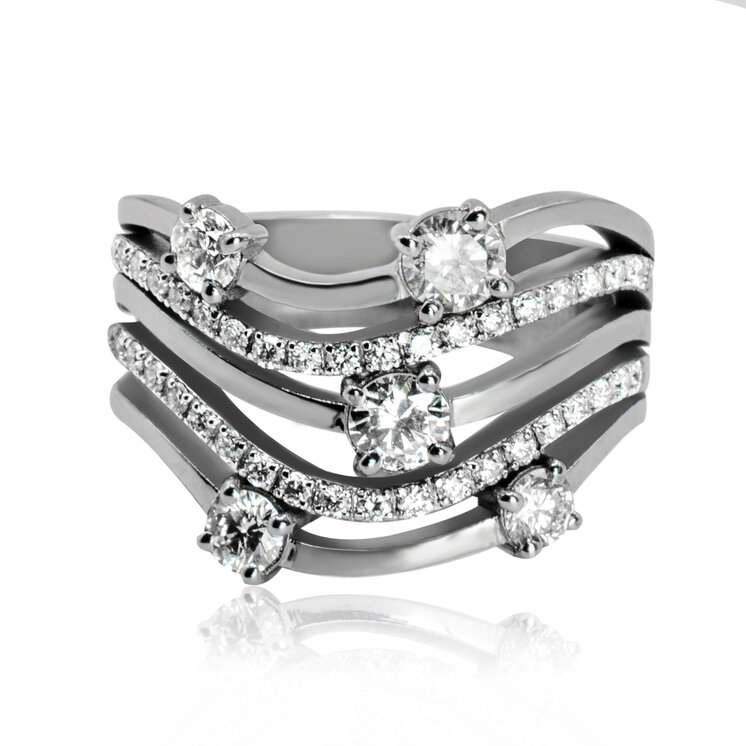 Diamantový prsteň Serena white LRG673.GD