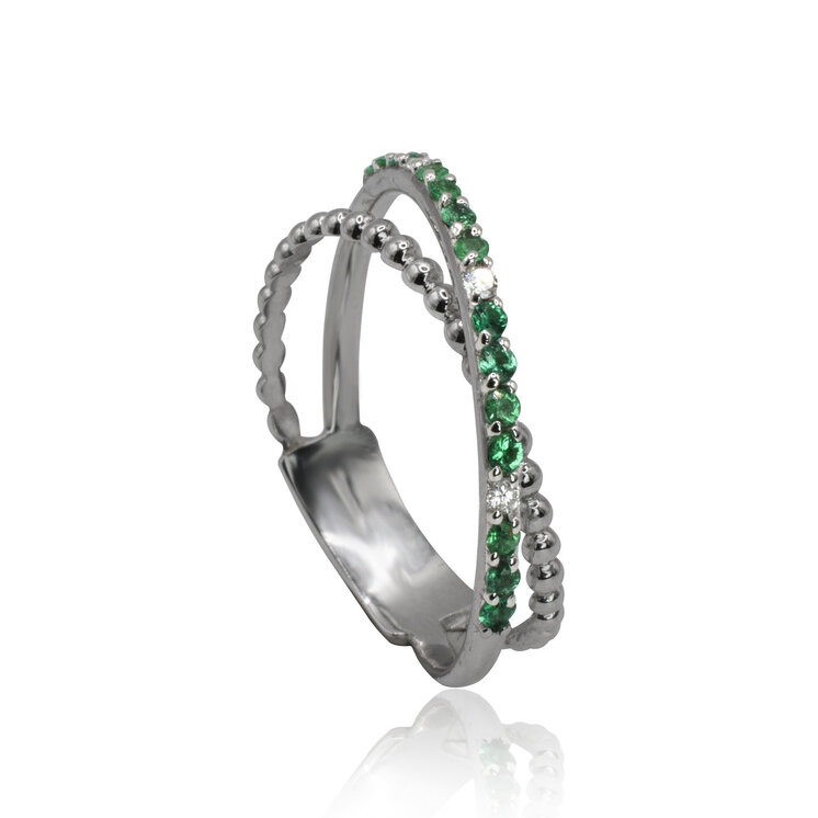 Diamantový prsteň so smaragdami Moraglione 1922 LRG760.MO