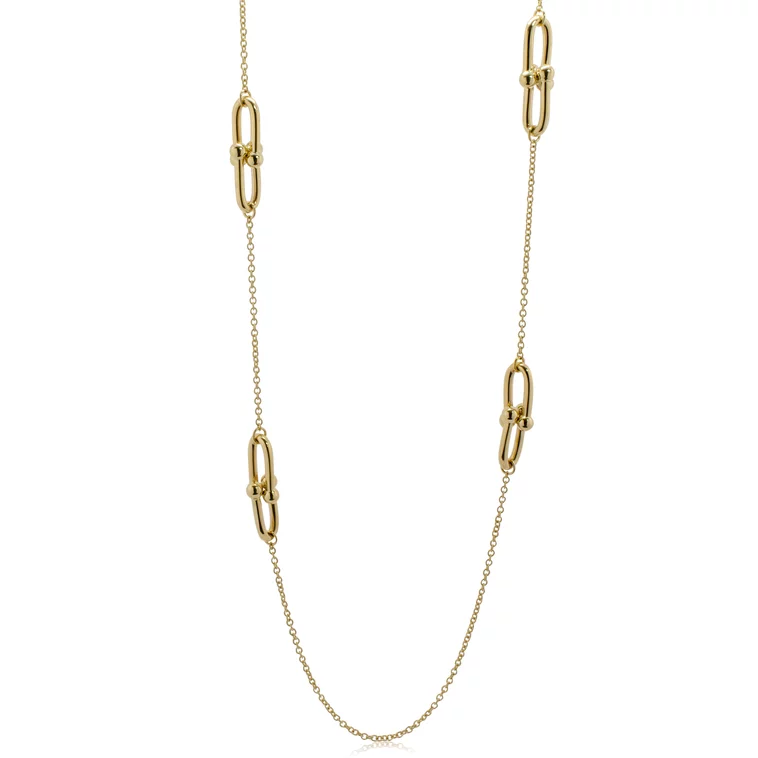 Dlhý luxusný zlatý náhrdelník Chain 80 cm LNL378.AV Dlhý luxusný zlatý náhrdelník Chain 80 cm LNL378.AV