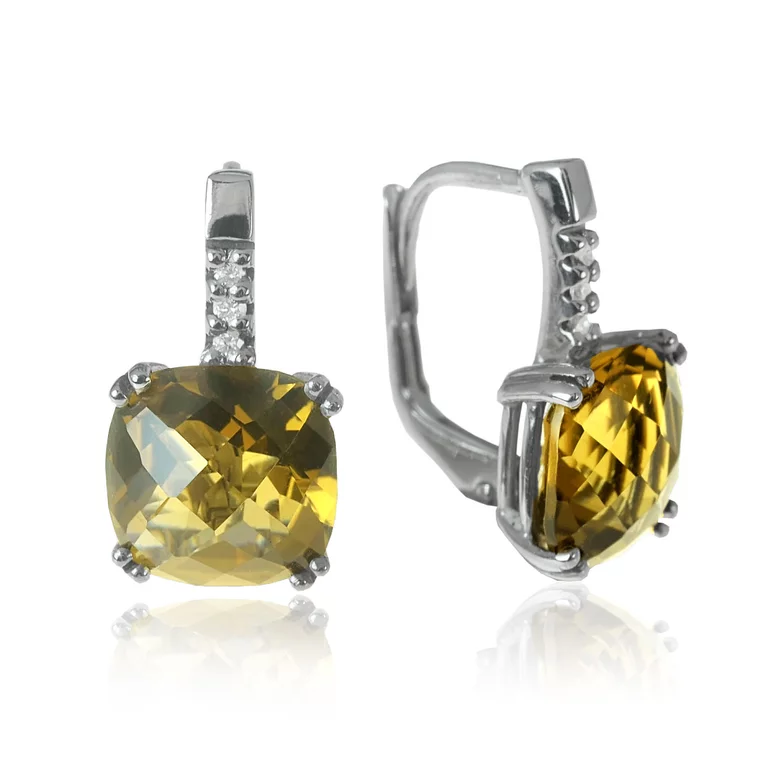 GOLDIE Diamantové náušnice s Beer quartzom LEA123.KL GOLDIE Diamantové náušnice s Beer quartzom LEA123.KL