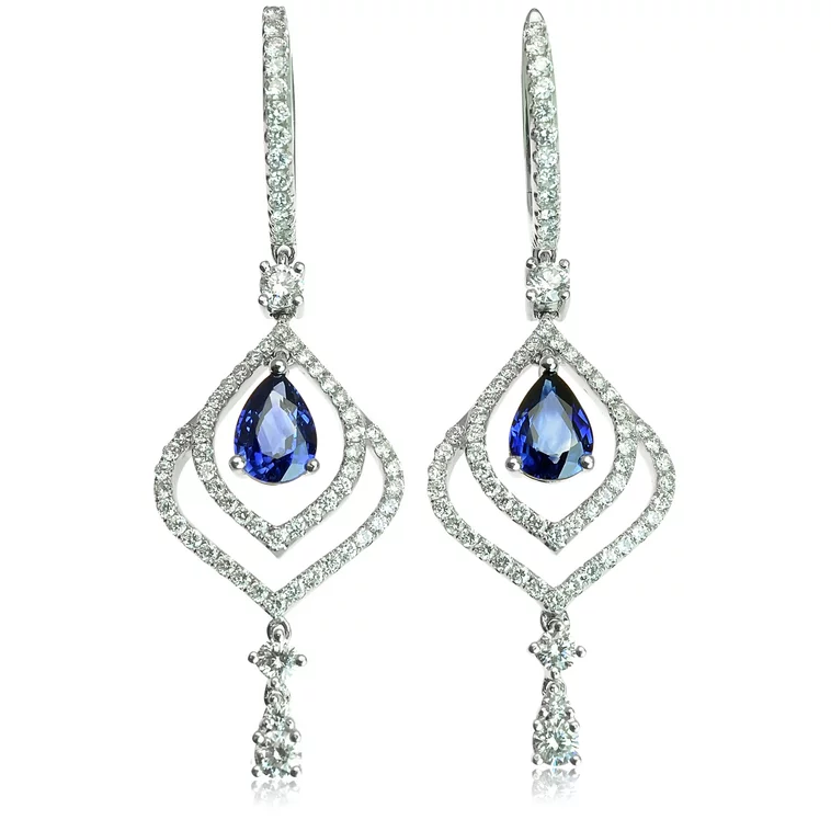 GOLDIE Diamantové náušnice so zafírom LEA148.ALB GOLDIE Diamantové náušnice so zafírom LEA148.ALB