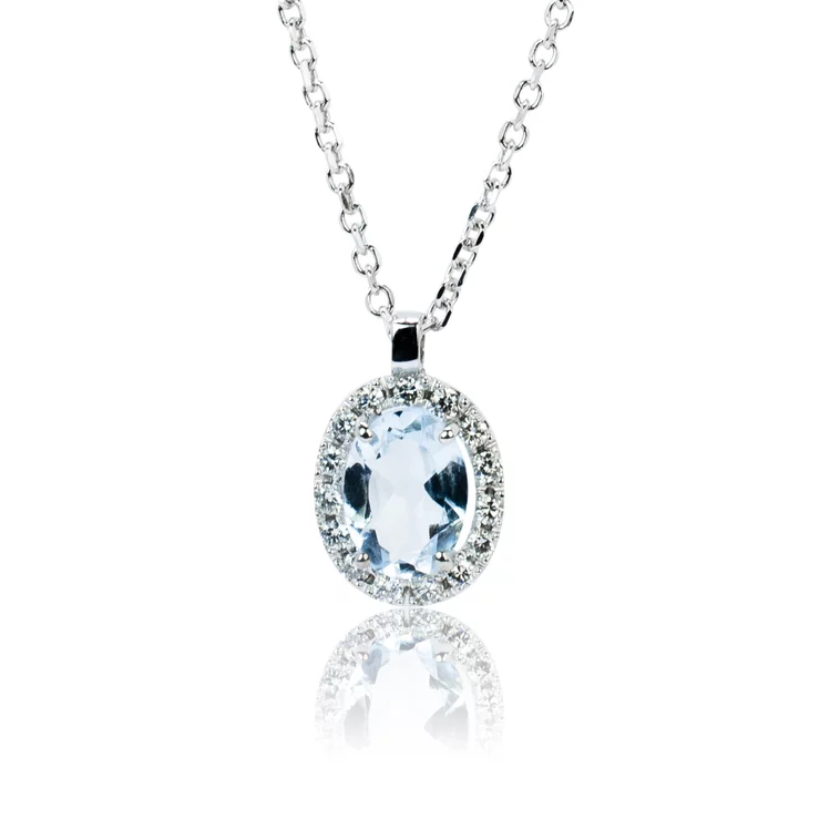 GOLDIE Diamantový náhrdelník s akvamarínom LNL303.KL GOLDIE Diamantový náhrdelník s akvamarínom LNL303.KL