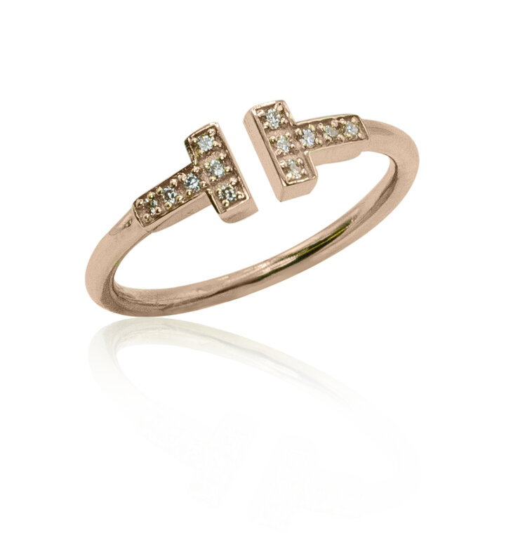 GOLDIE Diamantový prsteň Gencelina rose LRG652.W