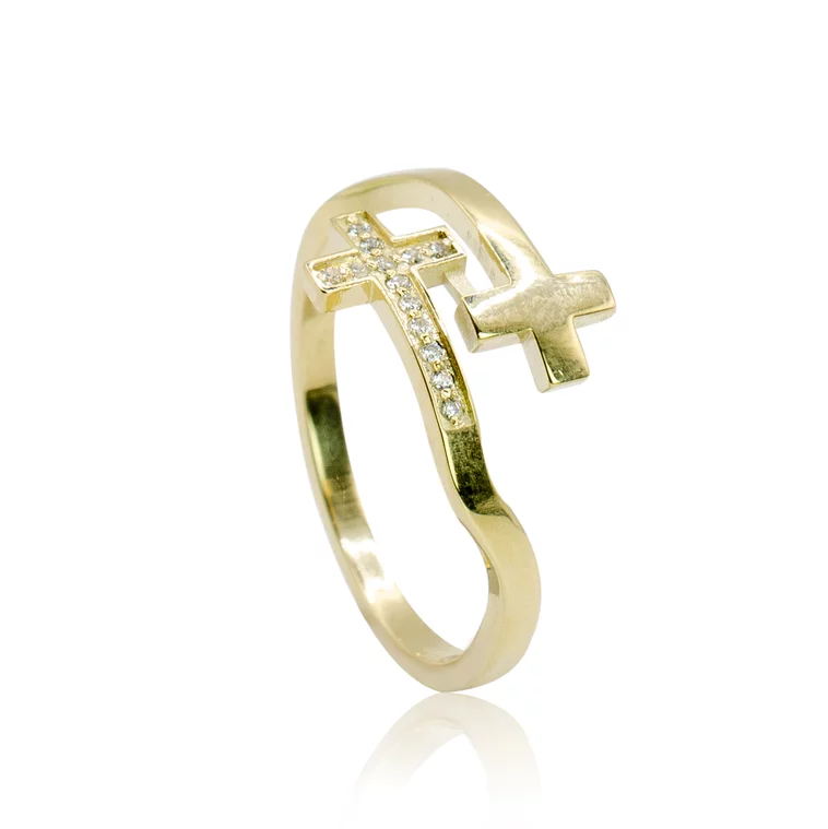 GOLDIE Diamantový prsteň Krížik double LRG654.W GOLDIE Diamantový prsteň Krížik double LRG654.W