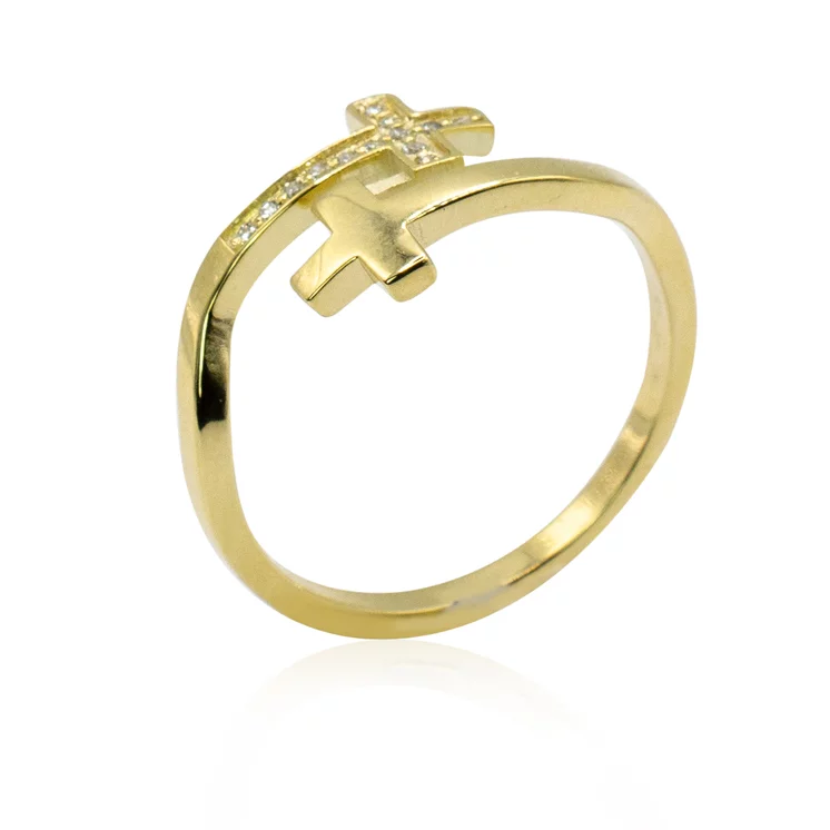 GOLDIE Diamantový prsteň Krížik double LRG654.W GOLDIE Diamantový prsteň Krížik double LRG654.W