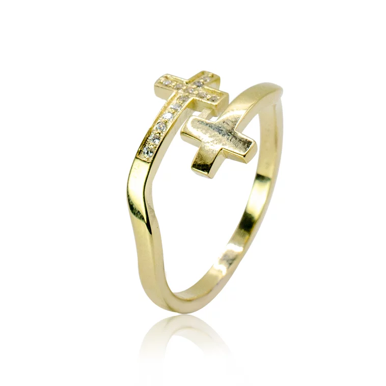 GOLDIE Diamantový prsteň Krížik double LRG654.W GOLDIE Diamantový prsteň Krížik double LRG654.W