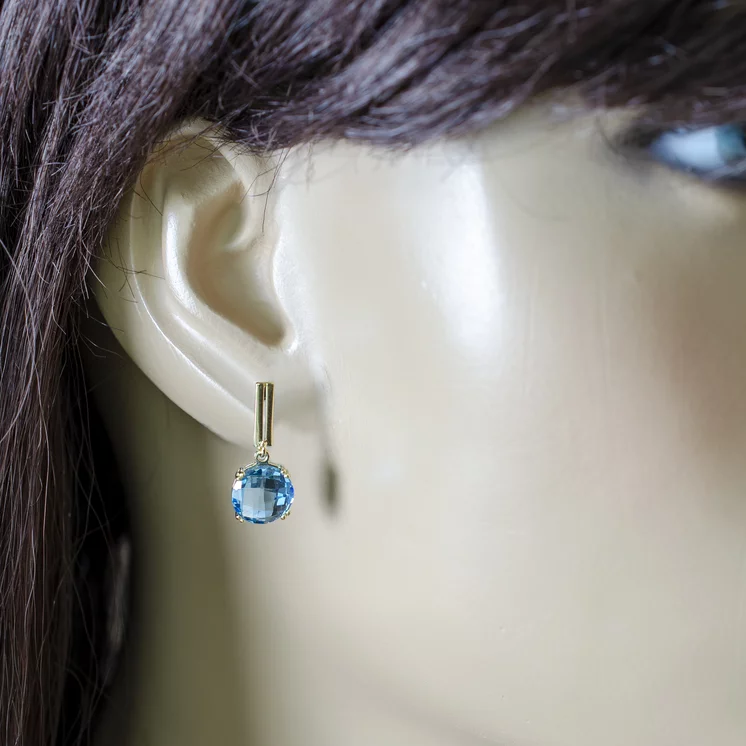 GOLDIE Zlaté náušnice Ice blue LEA1153.ST GOLDIE Zlaté náušnice Ice blue LEA1153.ST