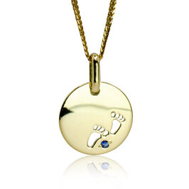 GOLDIE Zlatý náhrdelník so zafírom Baby steps NLK005.OD