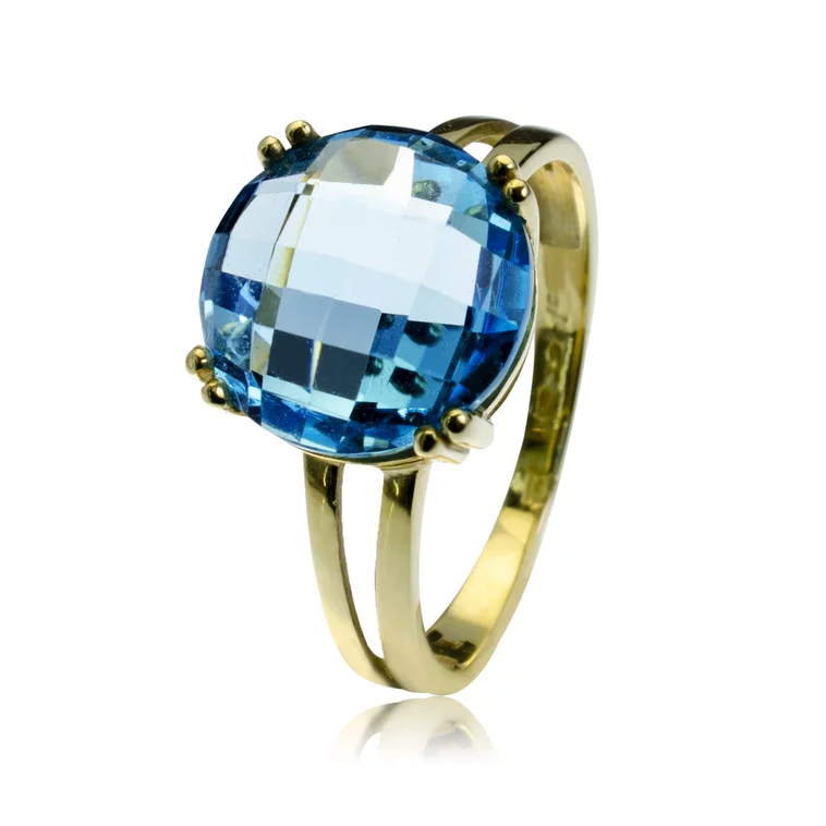 GOLDIE Zlatý prsteň Ice blue LRG489.ST GOLDIE Zlatý prsteň Ice blue LRG489.ST