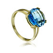 GOLDIE Zlatý prsteň Ice blue LRG489.ST