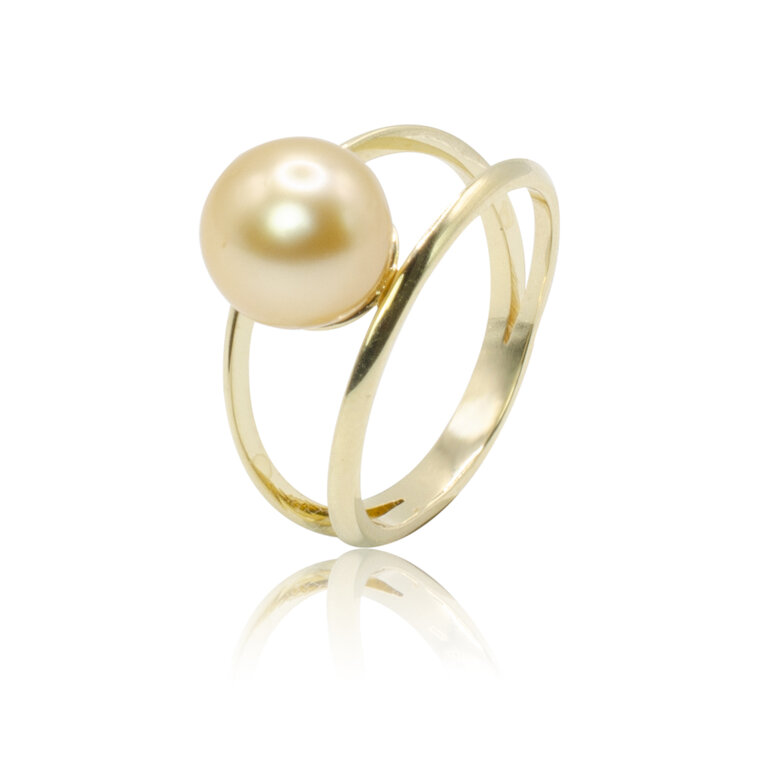 GOLDIE Zlatý prsteň s juhomorskou perlou LRG537.PA