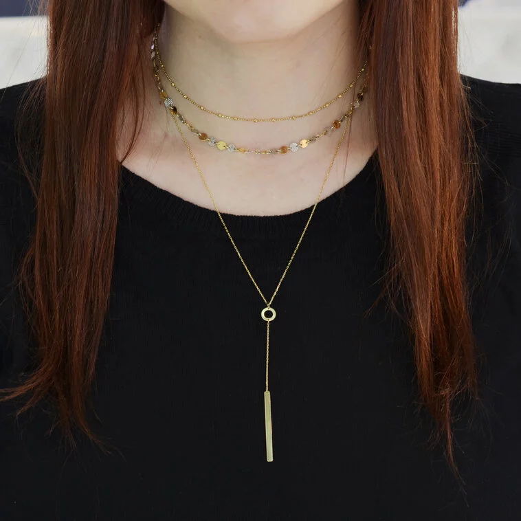 GOLDIE Zlatý trojradový náhrdelník Layered LNL229.SP GOLDIE Zlatý trojradový náhrdelník Layered LNL229.SP
