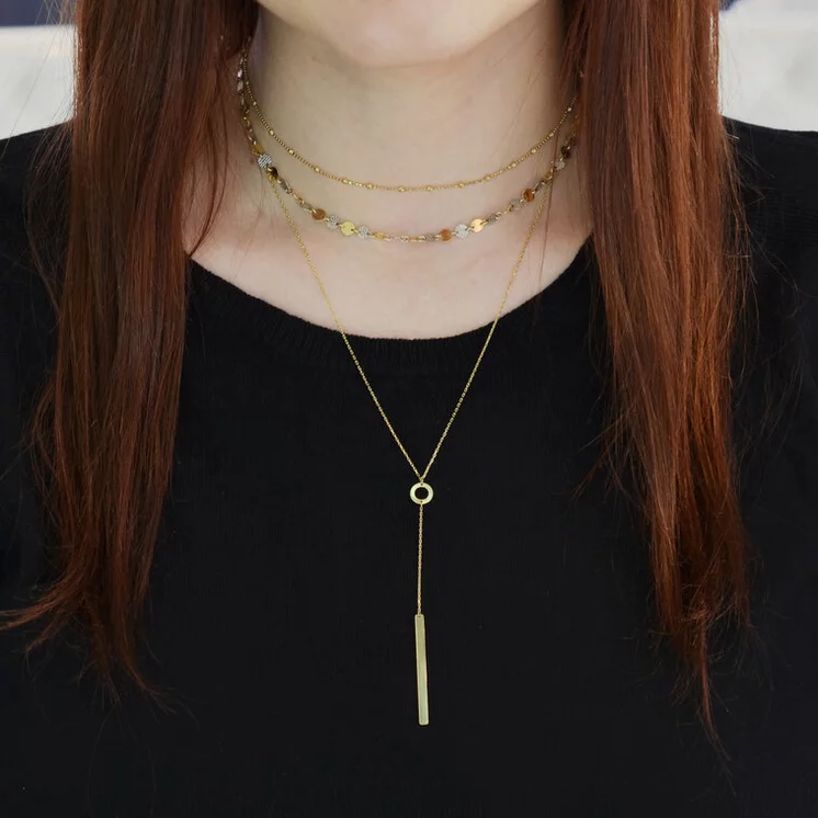 GOLDIE Zlatý trojradový náhrdelník Layered LNL229.SP GOLDIE Zlatý trojradový náhrdelník Layered LNL229.SP