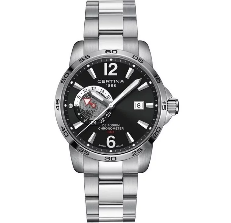 Hodinky pánske CERTINA DS PODIUM GMT SS BLACK COSC (Contr√īle Officiel Suisse des Chronom√®tres) Hodinky pánske CERTINA DS PODIUM GMT SS BLACK COSC (Contr√īle Officiel Suisse des Chronom√®tres)