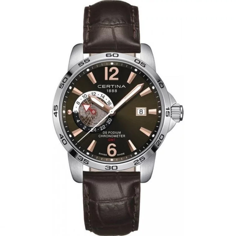 Hodinky pánske CERTINA DS PODIUM GMT SS LEATHER BLACK SILVER COSC (Contr√īle Officiel Suisse des Chronom√®tres) Hodinky pánske CERTINA DS PODIUM GMT SS LEATHER BLACK SILVER COSC (Contr√īle Officiel Suisse des Chronom√®tres)