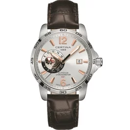 Hodinky pánske CERTINA DS PODIUM GMT SS LEATHER SILVER COSC (Contr√īle Officiel Suisse des Chronom√®tres) Hodinky pánske CERTINA DS PODIUM GMT SS LEATHER SILVER COSC (Contr√īle Officiel Suisse des Chronom√®tres)