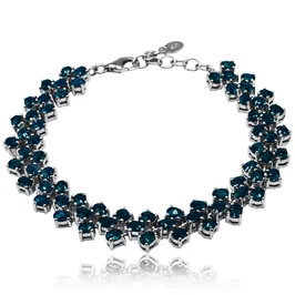 Luxusný zlatý náramok s prírodnými london blue topásmi LBR418.GD Luxusný zlatý náramok s prírodnými london blue topásmi LBR418.GD