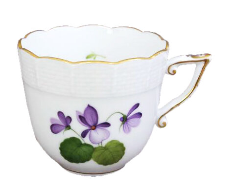 Porcelánový set šálok s podšálkami 2 kusy vzor Violet HP136.VIOLET