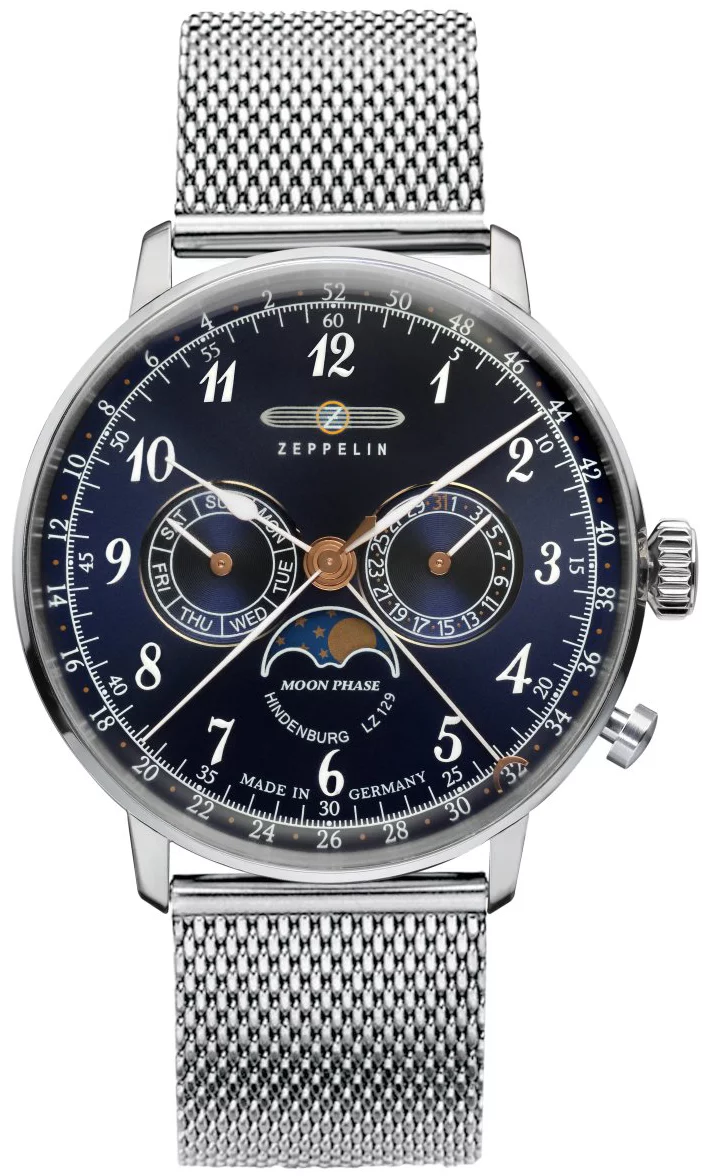 Zeppelin pánske hodinky LZ 129 Hindenburg Moonphase 7036M-3 W124.ZPX Zeppelin pánske hodinky LZ 129 Hindenburg Moonphase 7036M-3 W124.ZPX