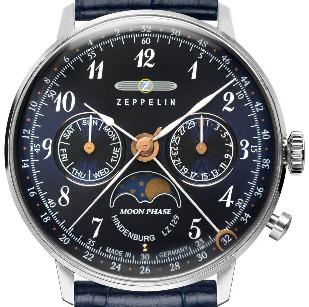 Zeppelin pánske hodinky LZ 129 Hindenburg Moonphase 7037-3 W126.ZPX