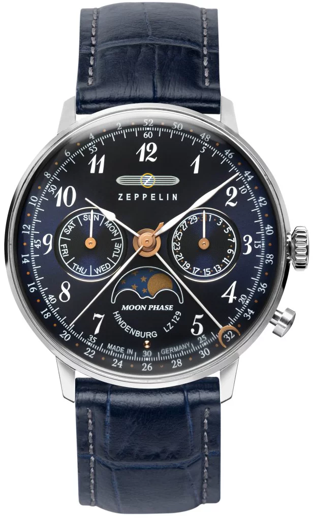Zeppelin pánske hodinky LZ 129 Hindenburg Moonphase 7037-3 W126.ZPX Zeppelin pánske hodinky LZ 129 Hindenburg Moonphase 7037-3 W126.ZPX