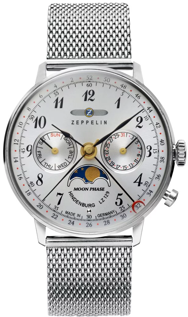Zeppelin pánske hodinky LZ 129 Hindenburg Moonphase 7037M-1 W127.ZPX Zeppelin pánske hodinky LZ 129 Hindenburg Moonphase 7037M-1 W127.ZPX