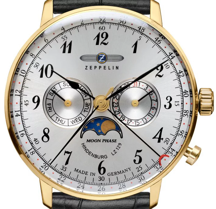 Zeppelin pánske hodinky LZ 129 Hindenburg Moonphase 7038-1 W129.ZPX Zeppelin pánske hodinky LZ 129 Hindenburg Moonphase 7038-1 W129.ZPX