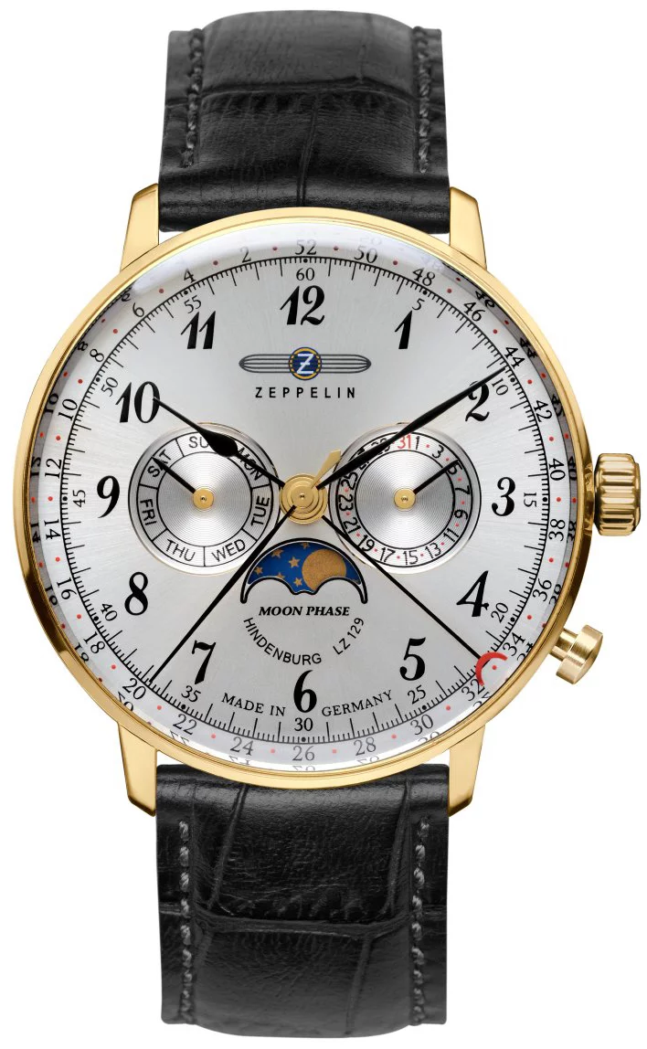 Zeppelin pánske hodinky LZ 129 Hindenburg Moonphase 7038-1 W129.ZPX Zeppelin pánske hodinky LZ 129 Hindenburg Moonphase 7038-1 W129.ZPX