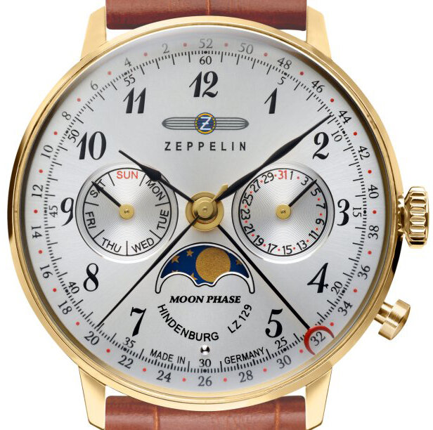 Zeppelin pánske hodinky LZ 129 Hindenburg Moonphase 7039-1 W131.ZPX