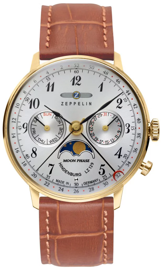 Zeppelin pánske hodinky LZ 129 Hindenburg Moonphase 7039-1 W131.ZPX Zeppelin pánske hodinky LZ 129 Hindenburg Moonphase 7039-1 W131.ZPX