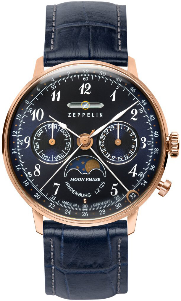 Zeppelin pánske hodinky LZ 129 Hindenburg Moonphase 7039-3 W132.ZPX
