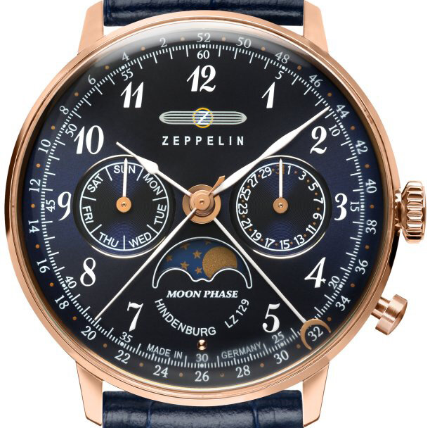 Zeppelin pánske hodinky LZ 129 Hindenburg Moonphase 7039-3 W132.ZPX