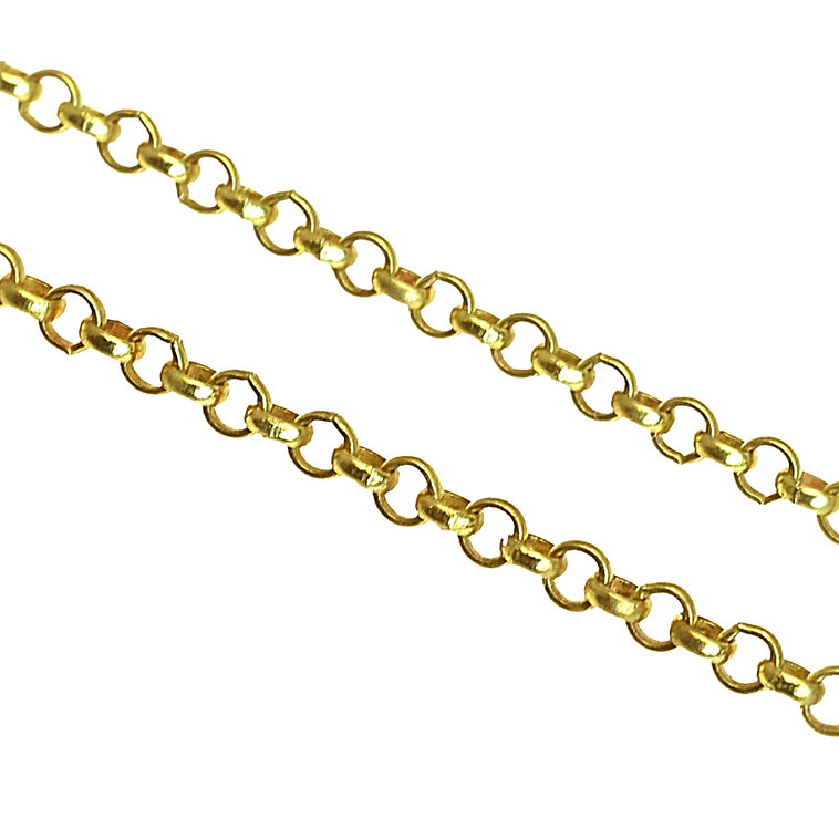 Zlatá retiazka Rolo, 42cm LCHP008.ALB