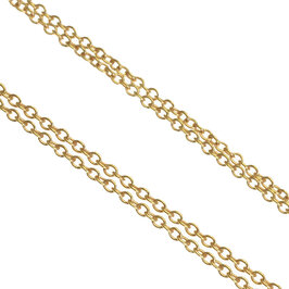 Zlatá retiazka Rolo double rose, 55cm LCH112.MOB