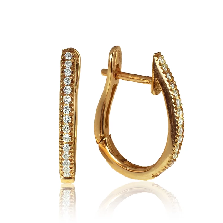 Zlaté náušnice Moraglione 1922 s diamantmi Zlaté náušnice Moraglione 1922 s diamantmi