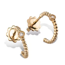Zlaté náušnice Moraglione 1922 s diamantmi Zlaté náušnice Moraglione 1922 s diamantmi