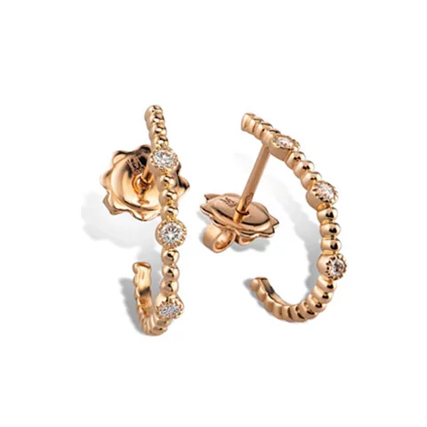 Zlaté náušnice Moraglione 1922 s diamantmi Zlaté náušnice Moraglione 1922 s diamantmi