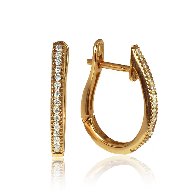 Zlaté náušnice Moraglione 1922 s diamantmi Zlaté náušnice Moraglione 1922 s diamantmi