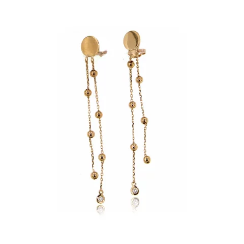 Zlaté náušnice Moraglione 1922 s diamantmi Zlaté náušnice Moraglione 1922 s diamantmi