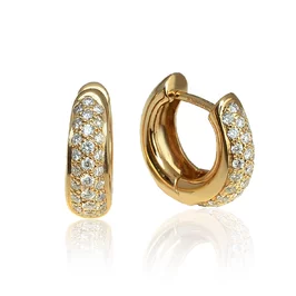 Zlaté náušnice Moraglione 1922 s diamantmi Zlaté náušnice Moraglione 1922 s diamantmi