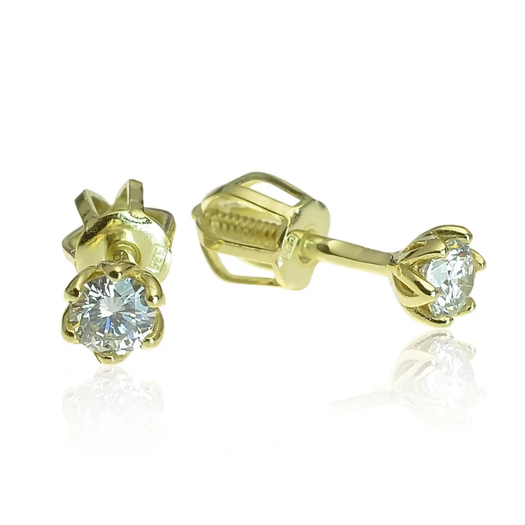 Zlaté náušnice s diamantmi Zlaté náušnice s diamantmi