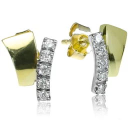 Zlaté náušnice s diamantmi Zlaté náušnice s diamantmi