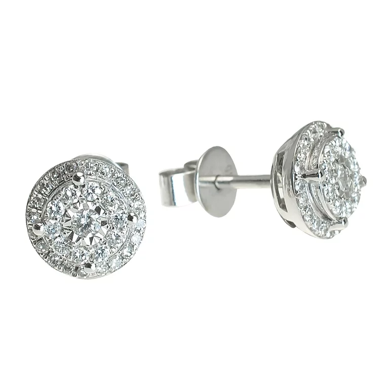 Zlaté náušnice s diamantmi Kinsley white Zlaté náušnice s diamantmi Kinsley white