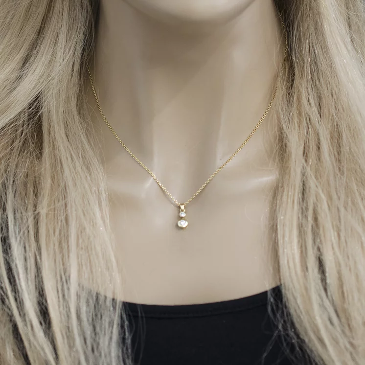 Zlatý diamantový náhrdelník Lucky Zlatý diamantový náhrdelník Lucky