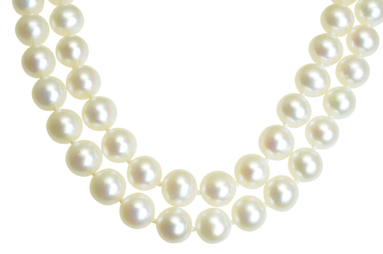 Zlatý dvojradový náhrdelník so sladkovodnými perlami Ada