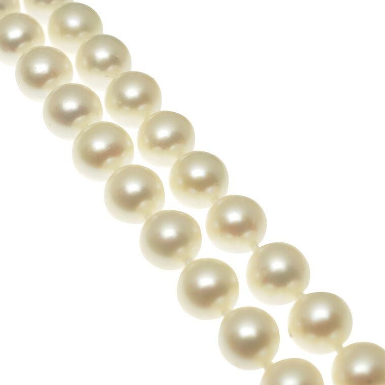 Zlatý dvojradový náramok so sladkovodnými perlami