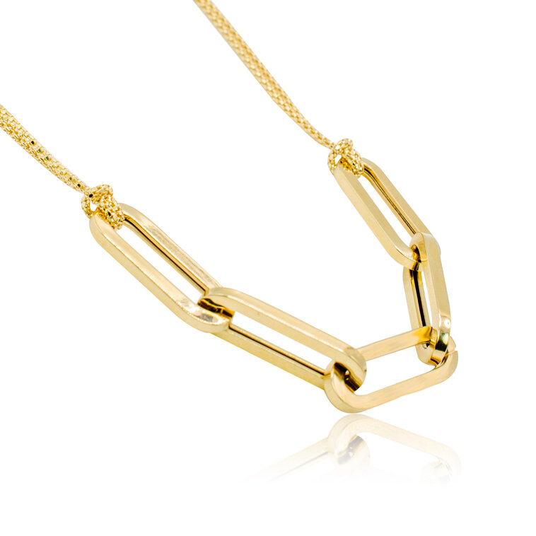 Zlatý luxusný náhrdelník LNL430.TR