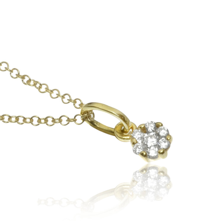 Zlatý náhrdelík s diamantmi