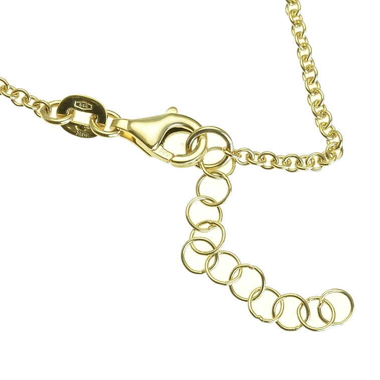 Zlatý náhrdelník Brown gem so záhnedou